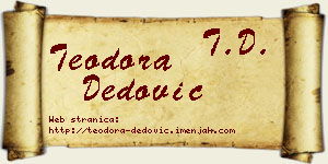 Teodora Dedović vizit kartica